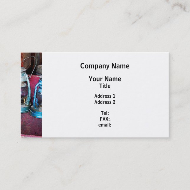 Three Kerosene Lamps Business Card (Front)