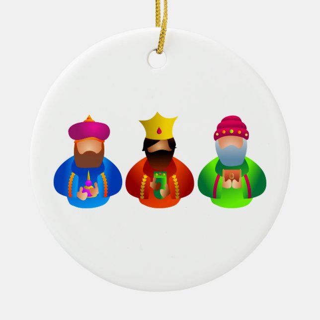 Three Kings Ceramic Tree Decoration (Front)