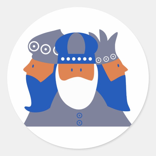 Three Kings Classic Round Sticker (Front)