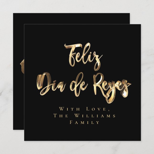 Three Kings Day Epiphany Feliz Dia de Reyes Holiday Card (Front/Back)