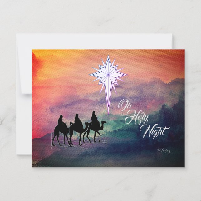 Three Kings Flat Greeting Card (Front)