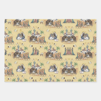 Three Kings in Bethlehem Wrapping Paper Sheet