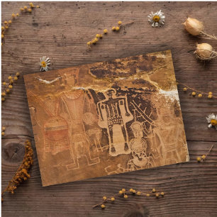 Three Kings Petroglyph Mcconkie  Ranch Utah  Postcard