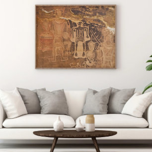 Three Kings Petroglyph Mcconkie Ranch Utah Poster