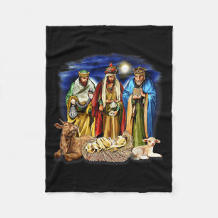Three Kings Shirt Nativity Scene Shirt Christmas S Fleece Blanket