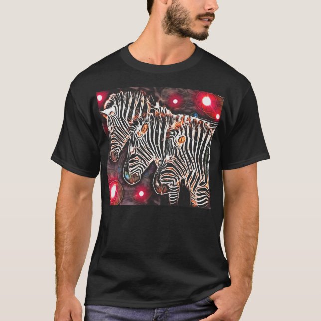 *Three Kings* Wild Zebra Trio Design T-Shirt (Front)