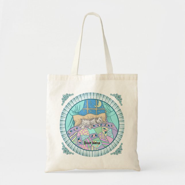 Three Kitten Cats Sleep Tote Bag (Front)