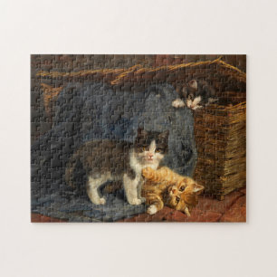 Three Kittens Julius Adam the Younger Jigsaw Puzzle