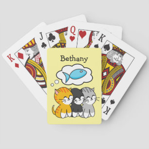 Three Kittens Personalised  Playing Cards