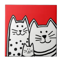 Three Kitties In Red