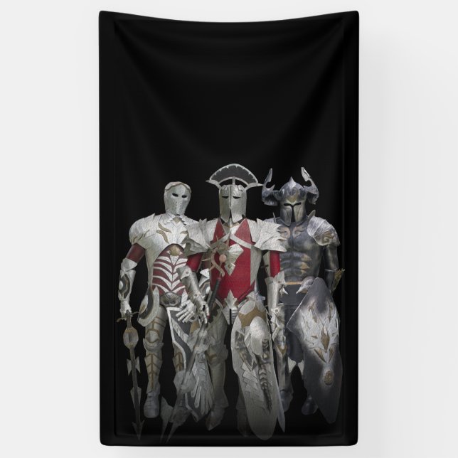 Three knights banner (Vertical)
