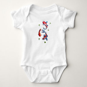 three koi baby bodysuit