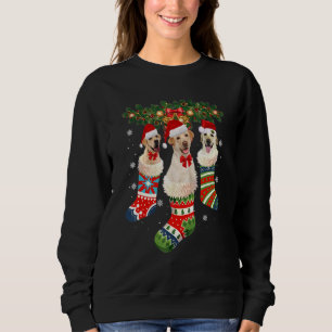 Three Labrador In Sock Christmas Santa X Mas Dog Sweatshirt