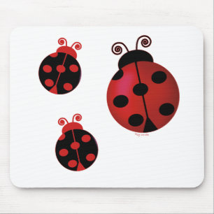 Three Ladybugs Mouse Pad