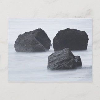 Three large boulders on Ruby Beach, Olympic Postcard