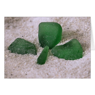 Three Leaf Clover Sea Glass