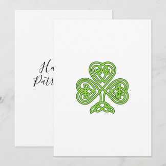 Three Leaf Lucky Irish Happy St Patrick's Day Holiday Card