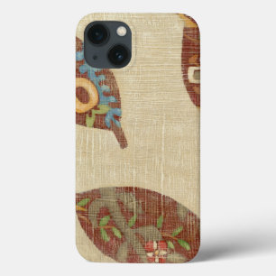 Three Leaves on Linen Texture Background iPhone 13 Case