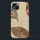 Three Leaves on Linen Texture Background iPhone 13 Case<br><div class="desc">The best things come in threes! Set on a linen background these leaves look like they are floating towards the ground in an autumnal tumble. Catch them and place them on your wall today!</div>