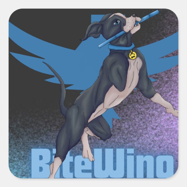 Three-Legged Pitbull Square Sticker (Front)