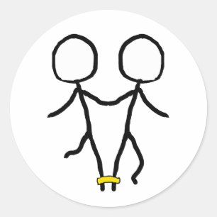 Three Legged Race Classic Round Sticker