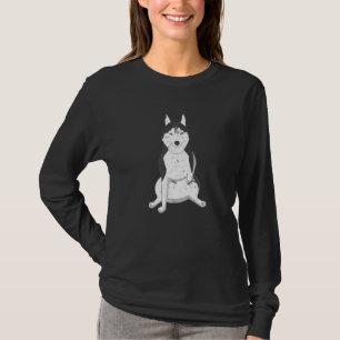 Three Legged Tripod Husky Cool Special Needs Dog T-Shirt