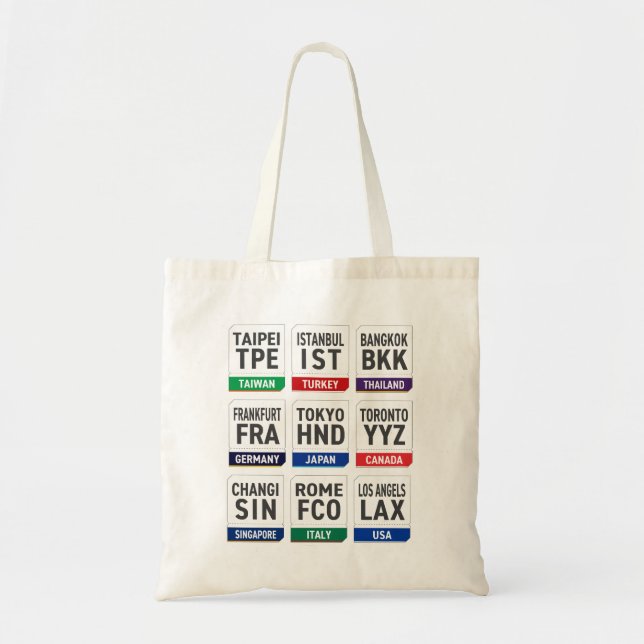 Three Letter Code Tote Bag (Front)