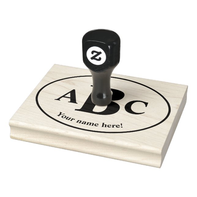 Three letter logo rubber stamp (Stamp)