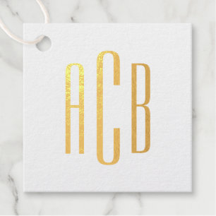 Three Letter Monogram Favour Tags