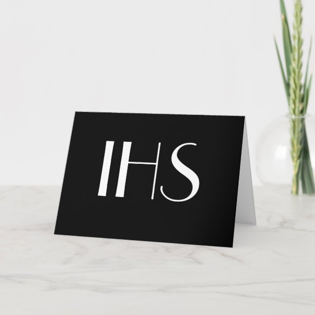 Three Letter Monograms Customisable Note Card (Front)