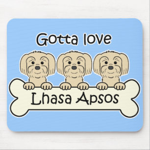 Three Lhasa Apsos Mouse Pad