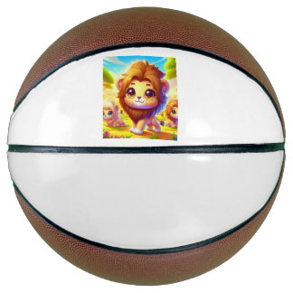 Three Lion Siblings on a Stroll Basketball