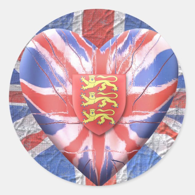 Three Lions Classic Round Sticker (Front)