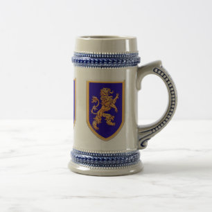 Three Lions on Blue Shields Beer Stein