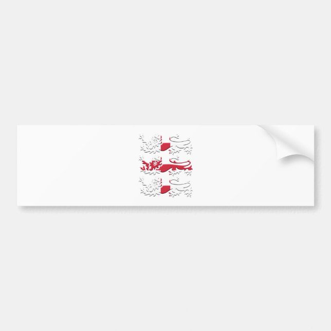 Three Lions St George's Cross Bumper Sticker (Front)