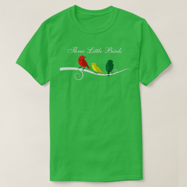 Three Little Birds Africa Music Reggae Rasta  (3) T-Shirt (Design Front)
