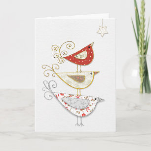 Three Little Birds Christmas Holiday Card