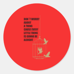 Three Little Birds Classic Round Sticker