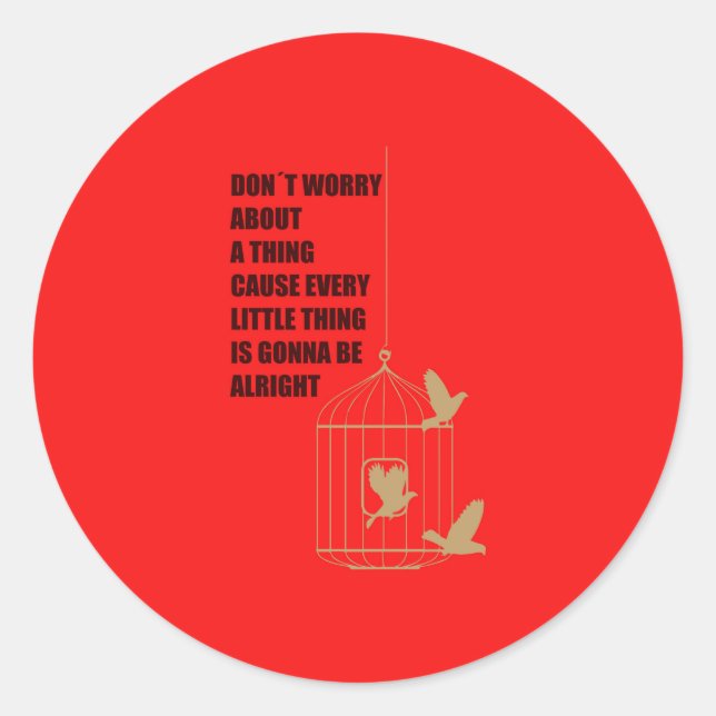 Three Little Birds Classic Round Sticker (Front)