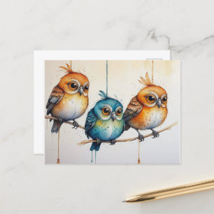 Three Little Birds  Postcard