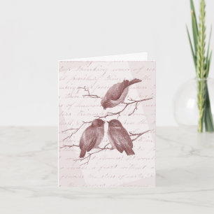 Three Little Birds Vintage Thank You Notes