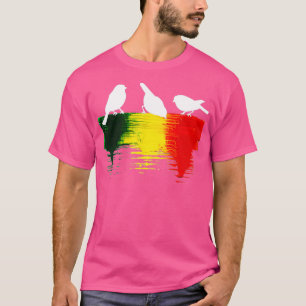 Three Little Birds with Rasta Colours T-Shirt
