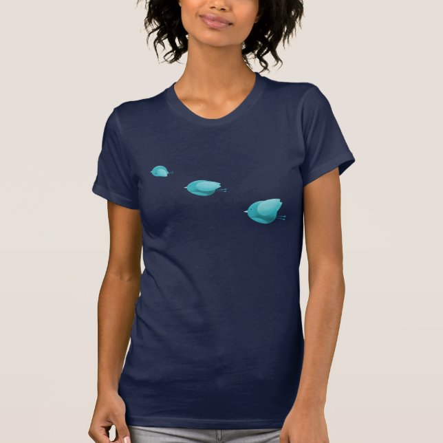 Three little blue birds T-Shirt (Front)