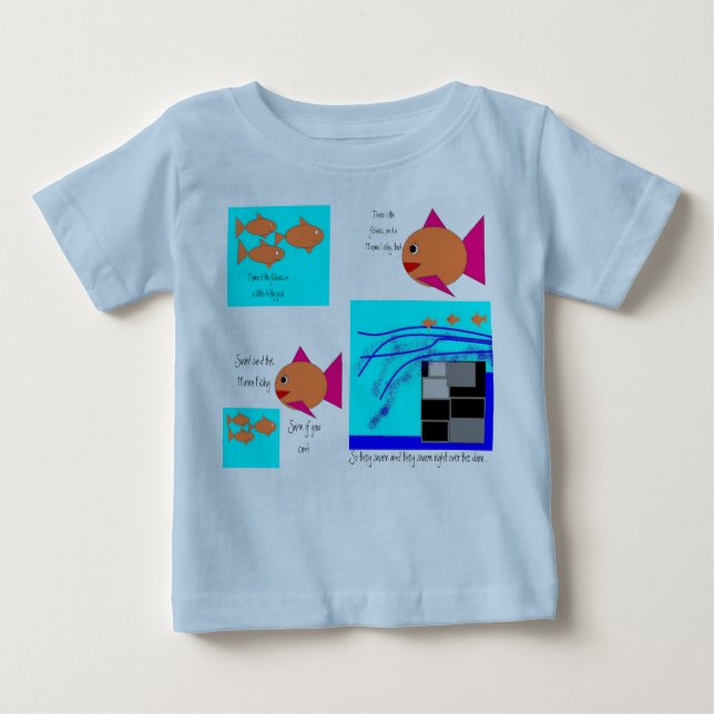 Three Little Fishes Baby T-Shirt (Front)
