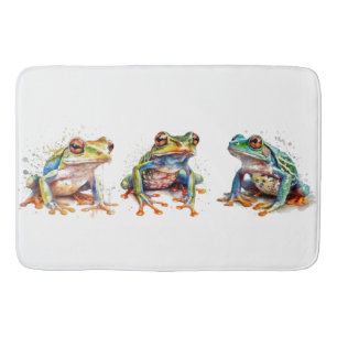 Three Little Frogs Bath Mat