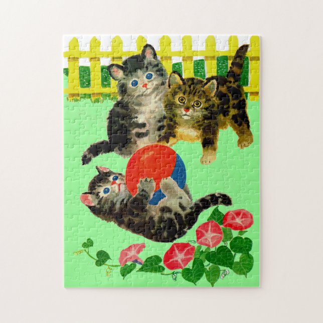 three little kittens jigsaw puzzle (Vertical)