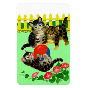 three little kittens magnet
