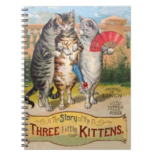 Three Little Kittens Mother Goose Illustration Notebook