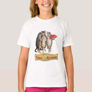 Three Little Kittens Mother Goose Illustration T-Shirt
