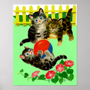 three little kittens poster
